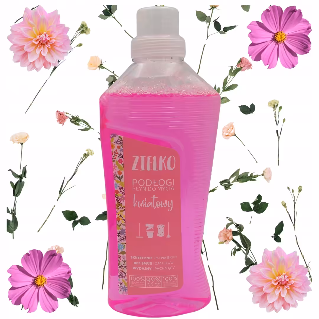 ZIELKO Płyn do mycia podłóg Kwiatowy 1L naturalny, delikatny, eko