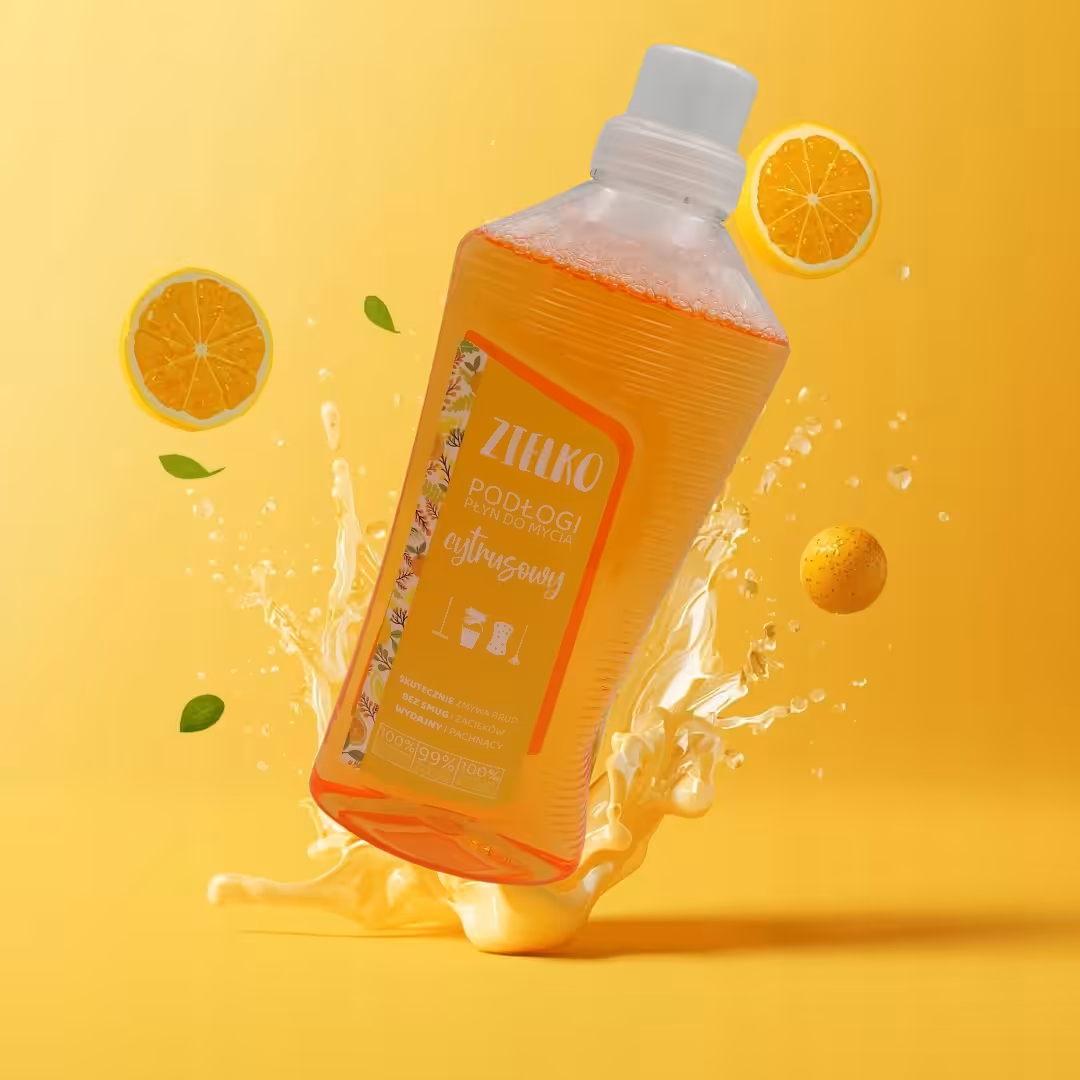 ZIELKO Płyn do mycia podłóg Cytrusowy 1L naturalny, świeży, eko - obrazek 3
