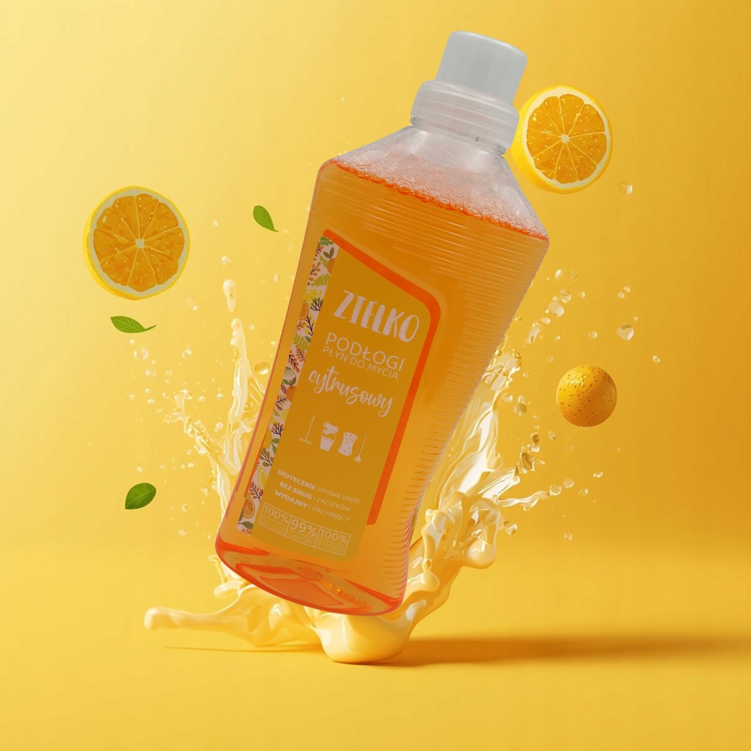 ZIELKO Płyn do mycia podłóg Cytrusowy 1L naturalny, świeży, eko - obrazek 3