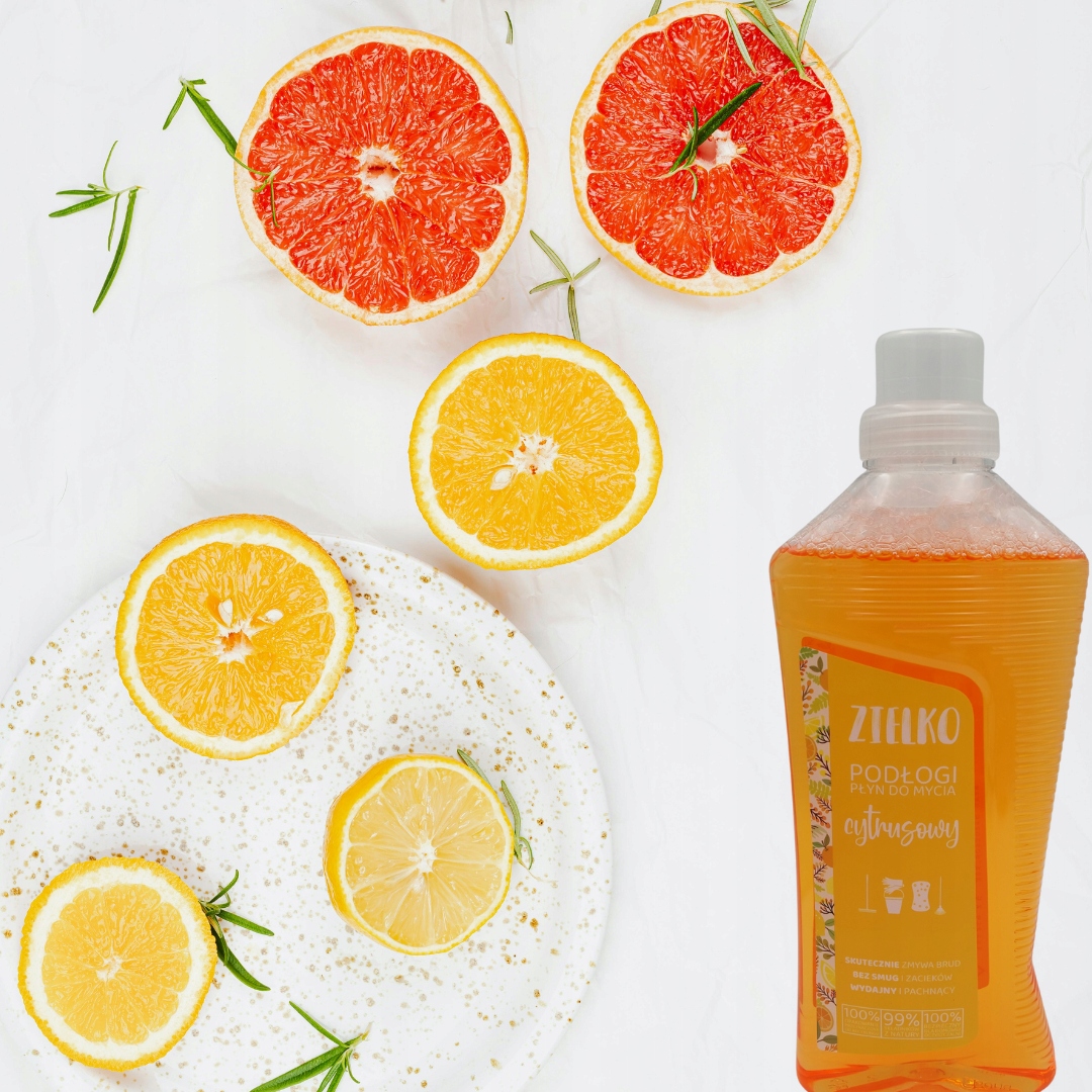 ZIELKO Płyn do mycia podłóg Cytrusowy 1L naturalny, świeży, eko - obrazek 5