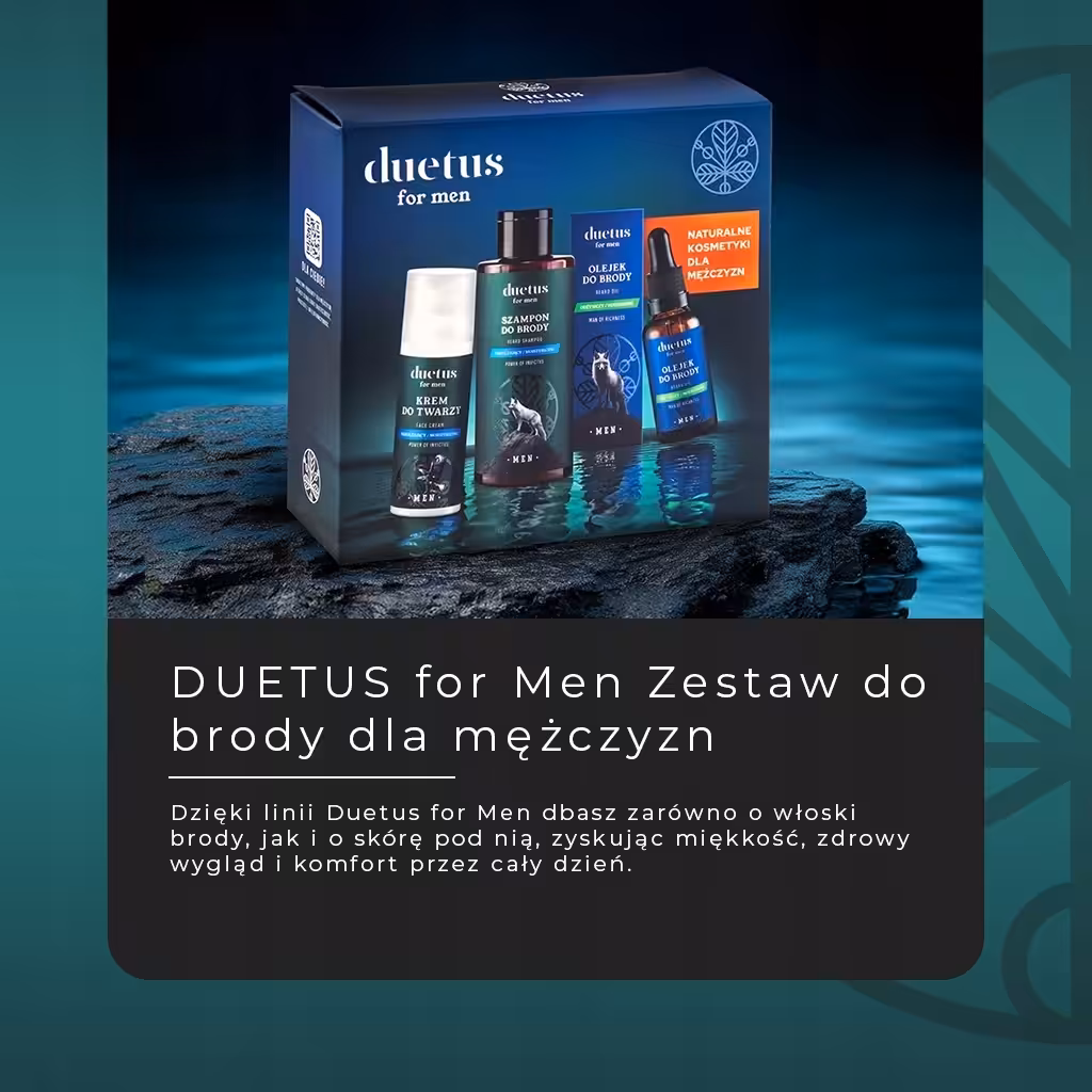 DUETUS For Men Zestaw do pielęgnacji brody Szampon do brody Olejek i Krem - obrazek 3