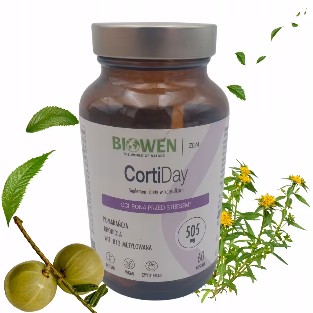 Biowen CortiDay Naturalne Wsparcie w stresie i zmęczeniu 60 kapsułek
