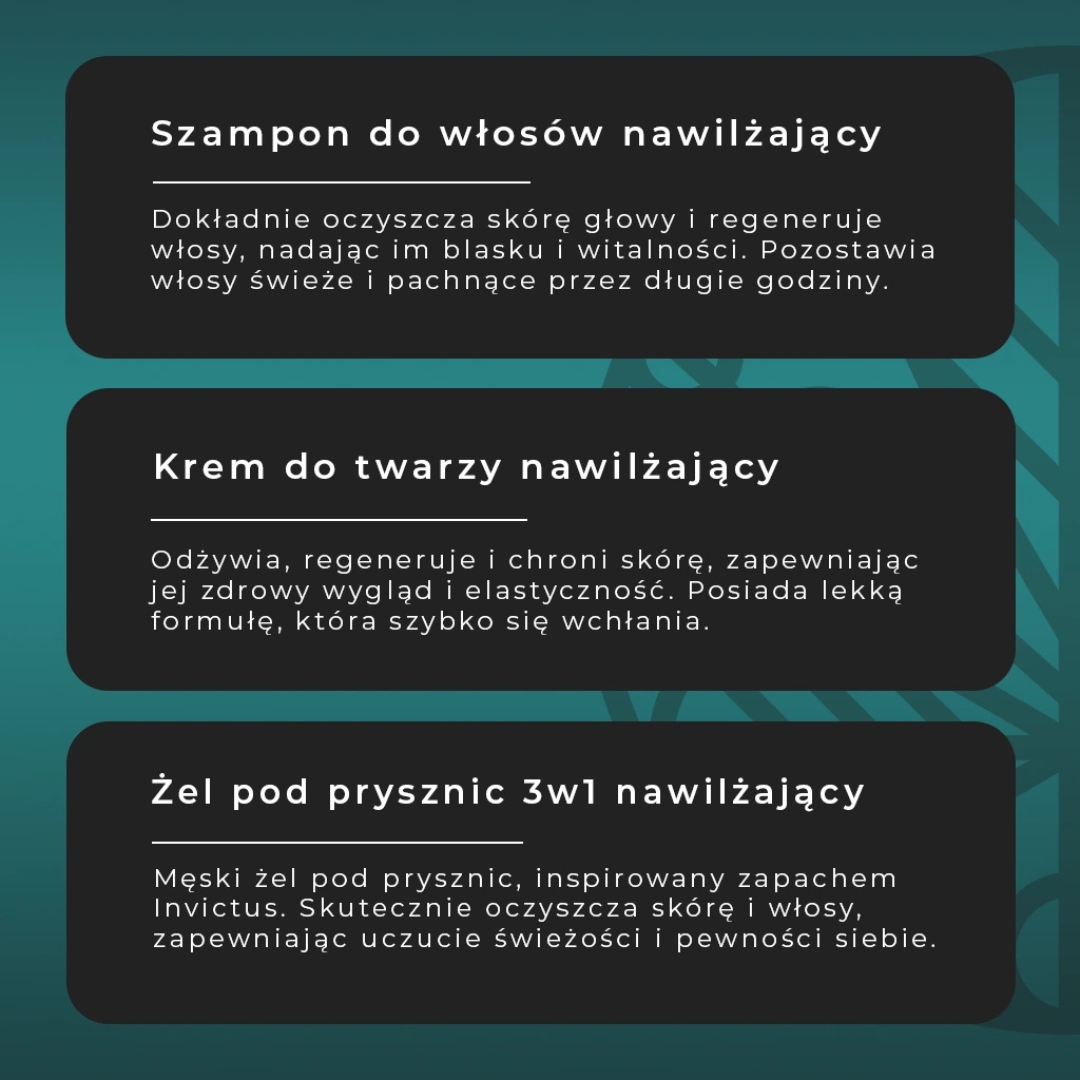 DUETUS Zestaw Kosmetyków na prezent żel+szampon+krem do twarzy dla mężczyzn - obrazek 8