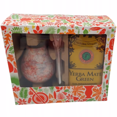 Zestaw Świąteczny Yerba Mate LAS FLORES + Matero Caleidoscope Bombilla Liza