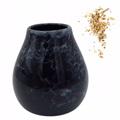 Marmol blue 350 ml Marmol ceramiczne naczynie do yerba mate