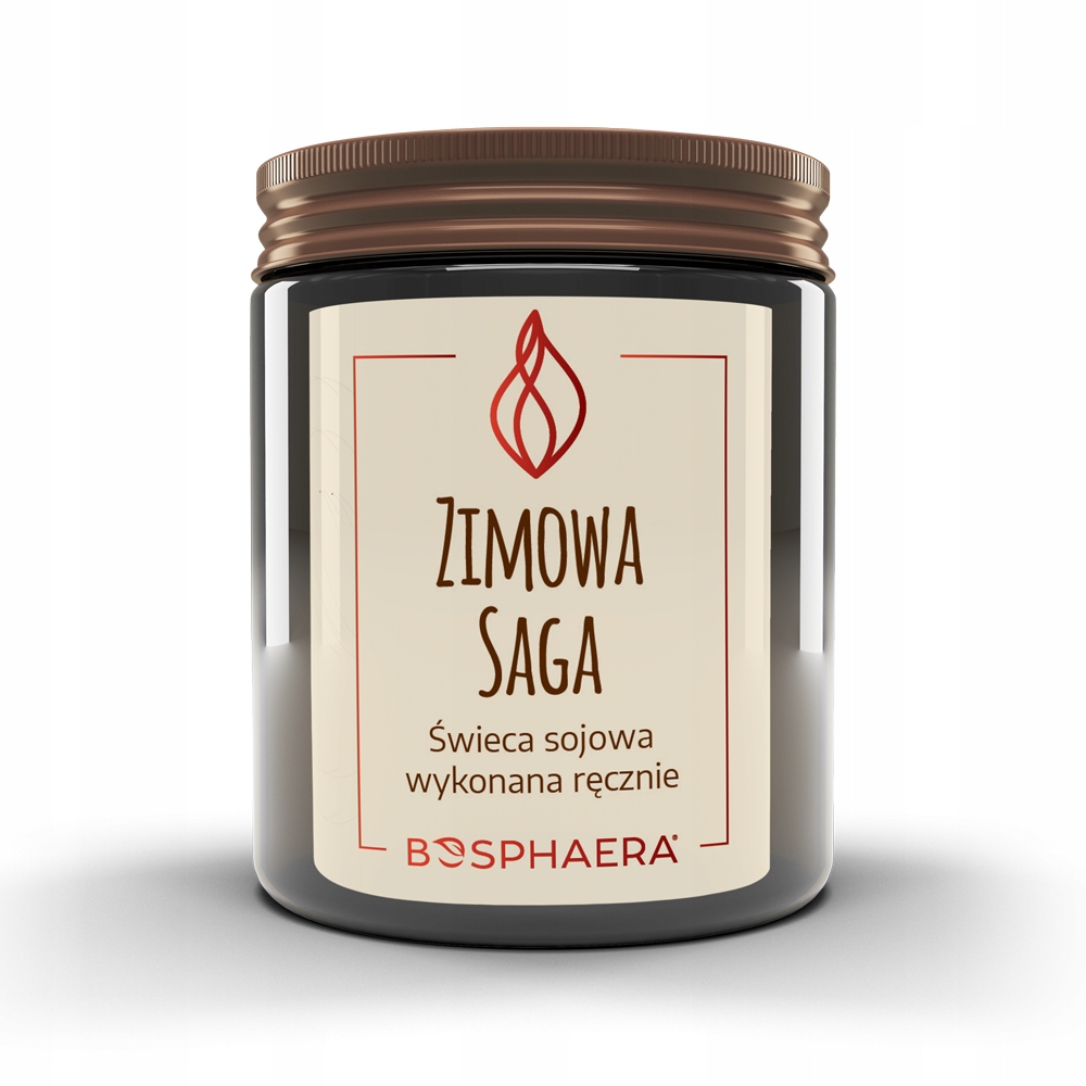 Zimowa Saga sojowa świeca zapachowa o nucie grzanego wina | drewniany knot - obrazek 5