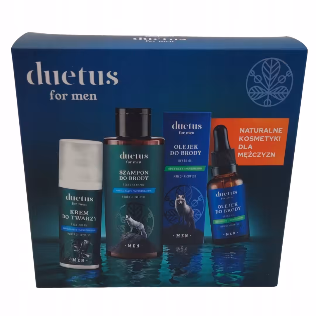 DUETUS For Men Zestaw do pielęgnacji brody Szampon do brody Olejek i Krem