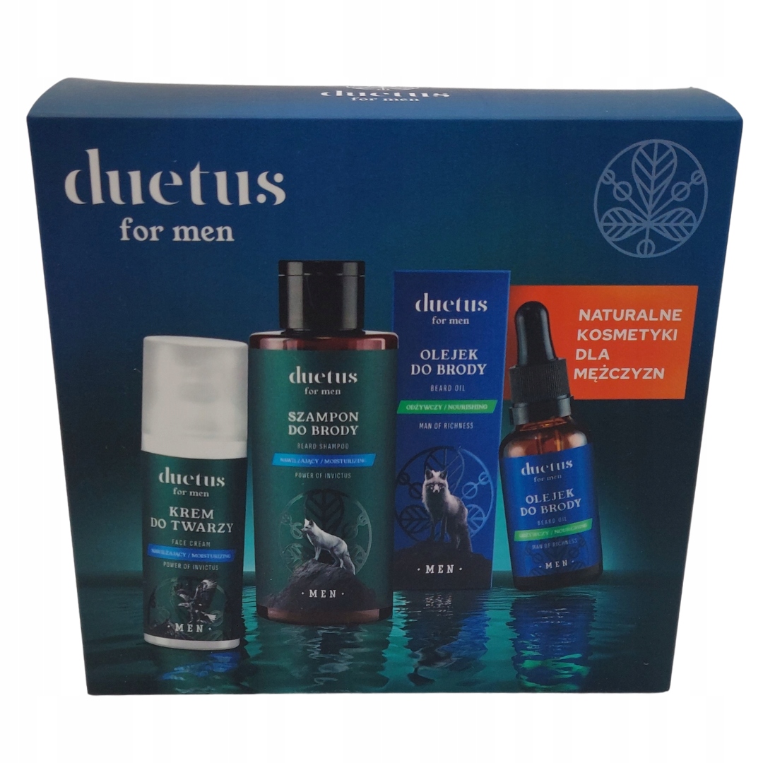 DUETUS For Men Zestaw do pielęgnacji brody Szampon do brody Olejek i Krem