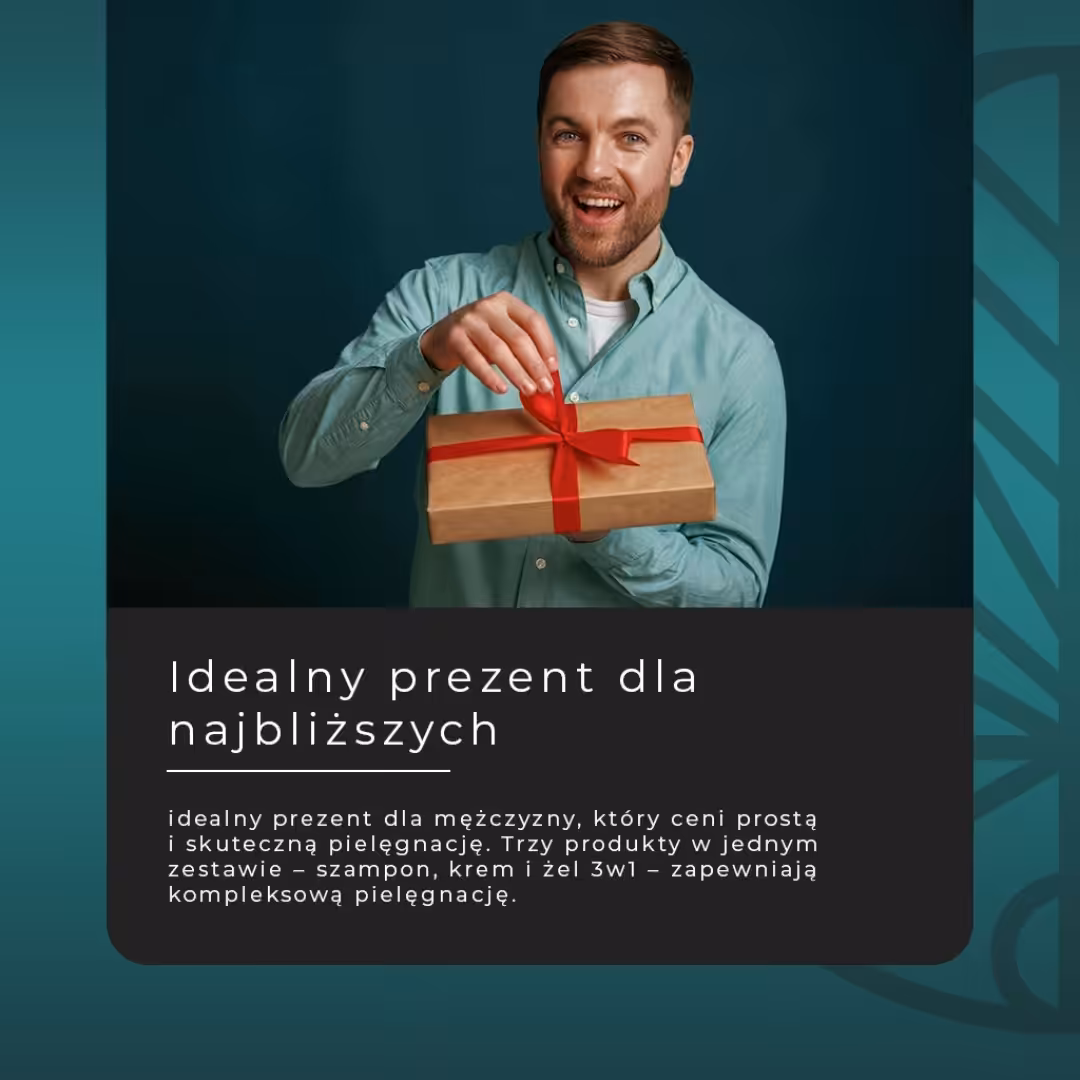DUETUS Zestaw Kosmetyków na prezent żel+szampon+krem do twarzy dla mężczyzn - obrazek 10