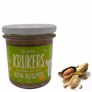 Krukers krem orzechowy z kakao 300g – pasta arachidowa z ciasteczkami